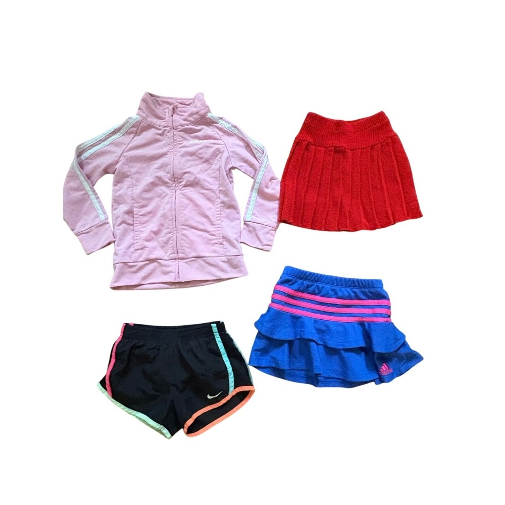4pc Lot Girls 2T Adidas Nike Athletic Bundle EUC